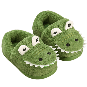 Flauschige Dinosaurier-Pantoffeln für Kleinkinder | WARM AND COZY