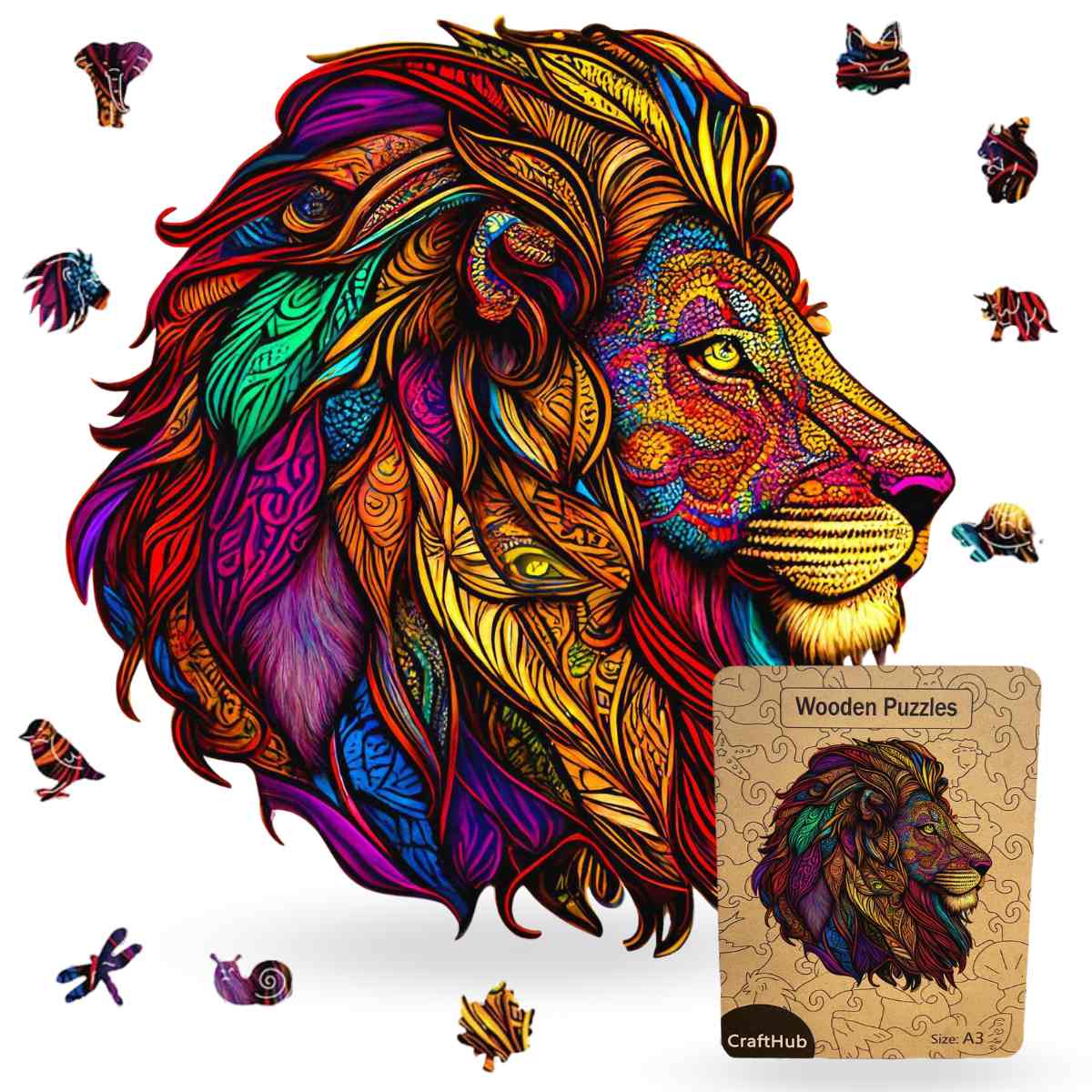 Der König der Löwen - Jigsaw Puzzle | Ein episches 3D Holzpuzzle für alle Puzzle-Liebhaber