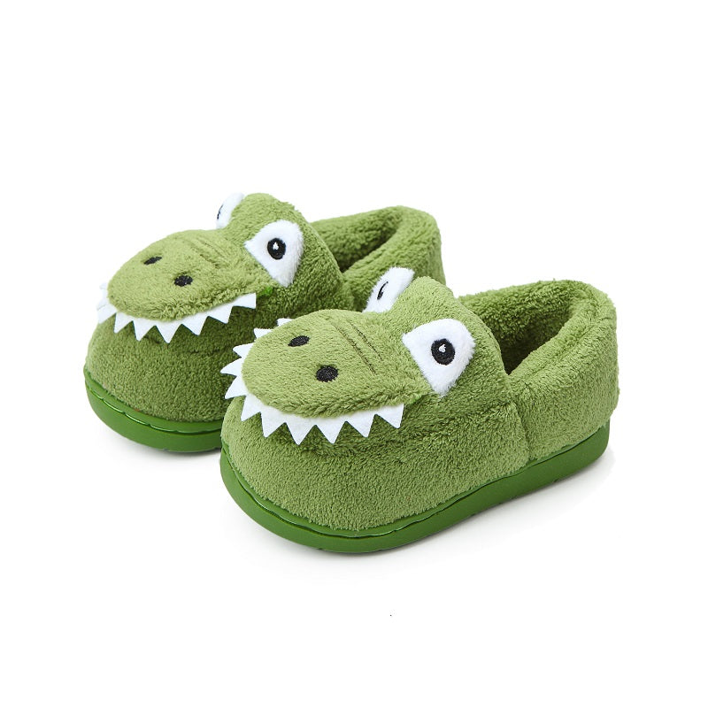 Flauschige Dinosaurier-Pantoffeln für Kleinkinder | WARM AND COZY