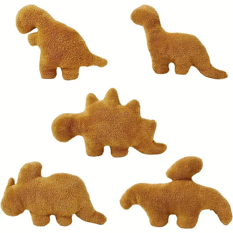 Dino Nugget Plüschkissen - Kuscheliges und lustiges Kissen für alle Dinosaurier-Liebhaber