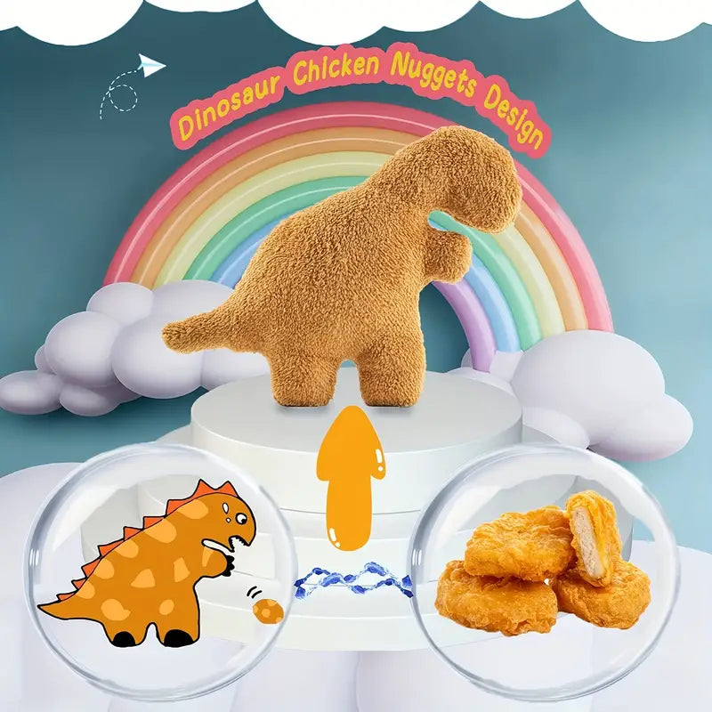 Dino Nugget Plüschkissen - Kuscheliges und lustiges Kissen für alle Dinosaurier-Liebhaber