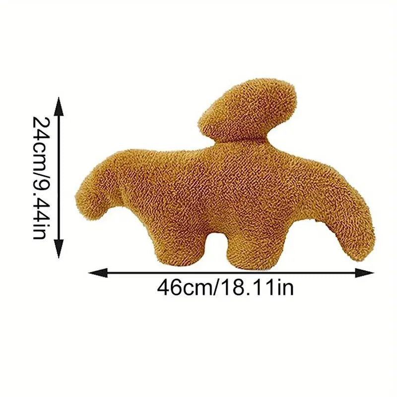 Dino Nugget Plüschkissen - Kuscheliges und lustiges Kissen für alle Dinosaurier-Liebhaber