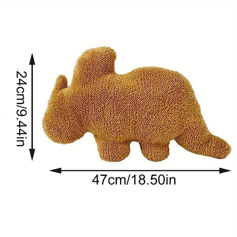 Dino Nugget Plüschkissen - Kuscheliges und lustiges Kissen für alle Dinosaurier-Liebhaber